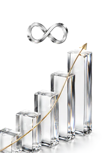 Upward arrow with coins — high income with no limits